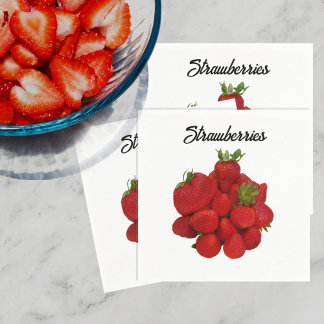 Rote Erdbeeren Fotografisch Serviette