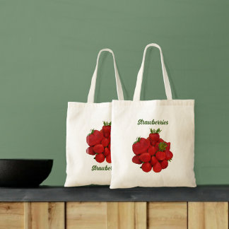 Rote Erdbeeren Fotografisch Tragetasche