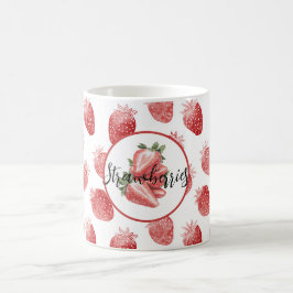 Rote Erdbeeren Frucht Kaffeetasse