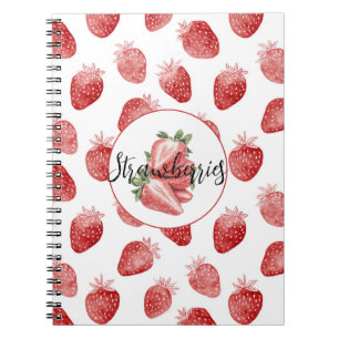 Rote Erdbeeren Frucht Notizblock