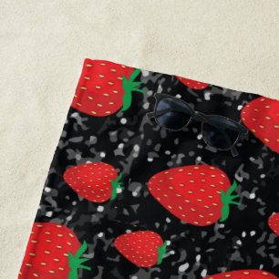Rote Erdbeeren-Fruchtliebhaber Süße Beeren Elegant Strandtuch