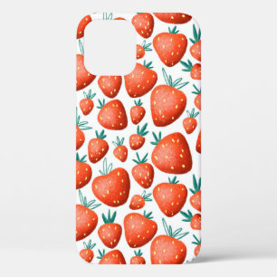 Rote Erdbeeren nahtloses Muster Case-Mate iPhone Hülle