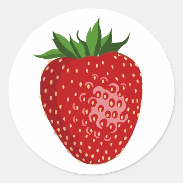 Rote Erdbeeren-Sticker-Umschlag Aufkleber Erdbeere (Vorderseite)