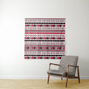 Rote ethnische Aztec Wandteppich