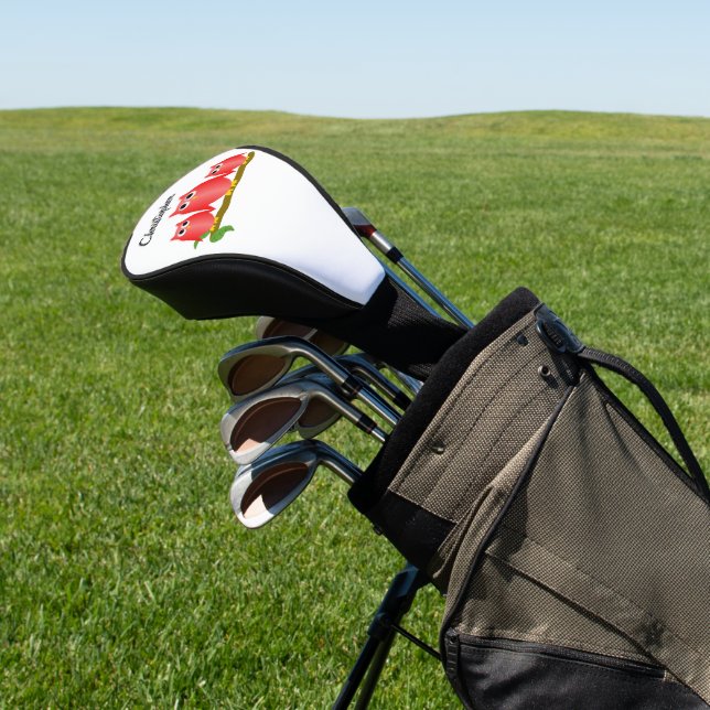 Rote Eulen Design individuell gestaltet Golf Headcover (In SItu)