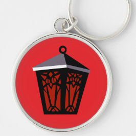 Rote Eulenlaterne Schlüsselanhänger