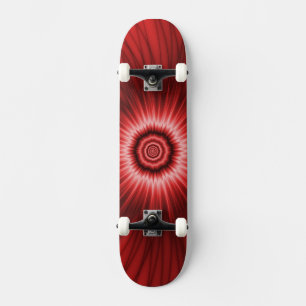 Rote Explosion auf dem Skateboard
