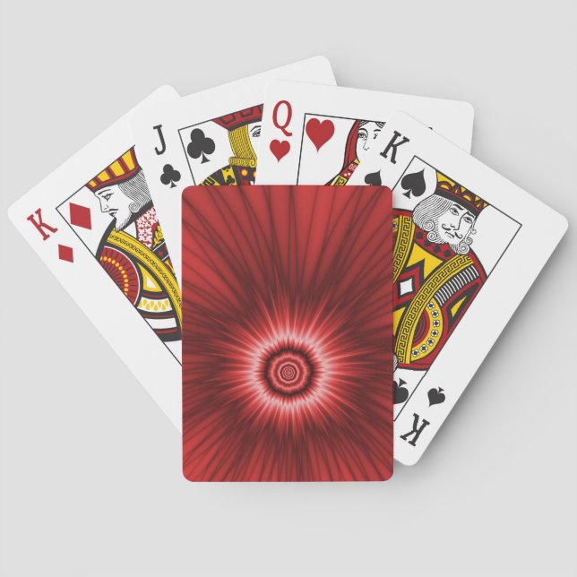 Rote Explosion beim Spielen von Karten Spielkarten (Rückseite)