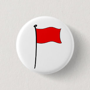 Rote Fahne: Knöpfe Button