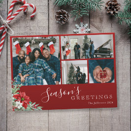 Rote Familie Foto Weihnachten Weihnachten