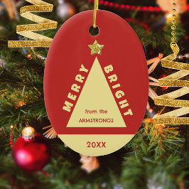 Rote Familienfoto-Minimalistischer Erinnerungsgege Keramik Ornament