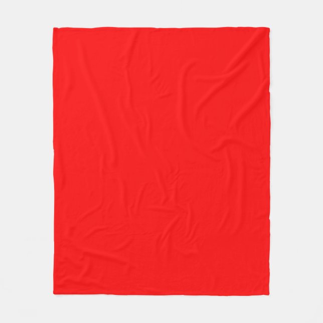Rote Farbe | Classic | elegant | Trendy Fleecedecke (Vorderseite)