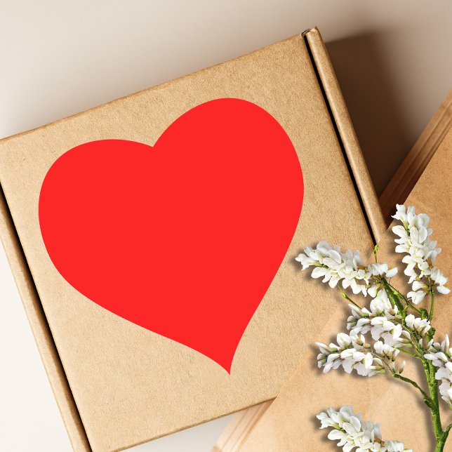 Rote Farbe | Classic | elegant | Trendy Herz-Aufkleber (Von Creator hochgeladen)