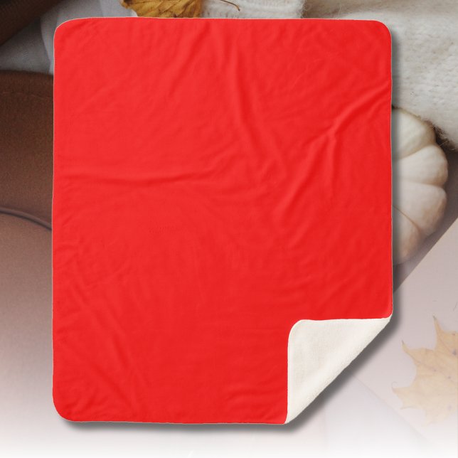 Rote Farbe | Classic | elegant | Trendy Sherpadecke (Von Creator hochgeladen)