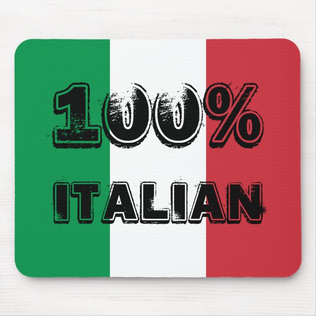 Rote Farbe Grün 100% Italienisch Mousepad (Vorne)