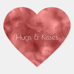 Rote Farbe Herz-Aufkleber