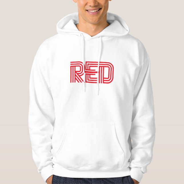 Rote Farbe Hoodie (Vorderseite)