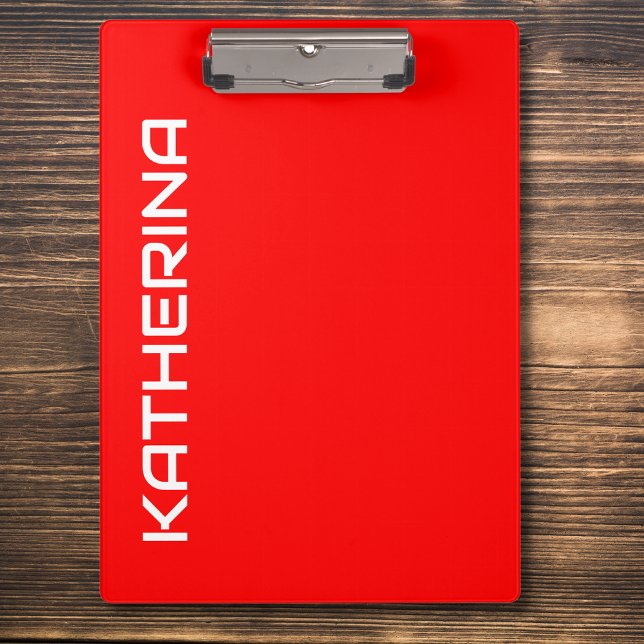 Rote Farbe | Klassischer weißer Name Klemmbrett (Von Creator hochgeladen)