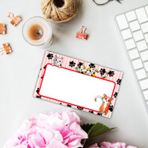 Rote Farbe mit Pfoten niedliche Kätzchen 10" x 6"