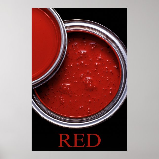Rote Farbe Poster (Vorne)