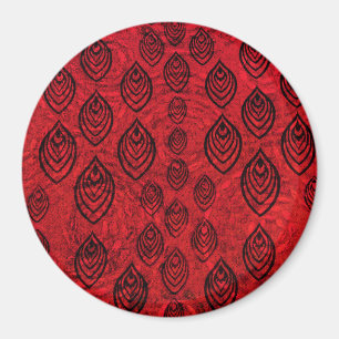 Rote Farbe Regen / Wassertropfen Formen Muster Magnet