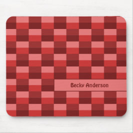 Rote Farbschattierungsblöcke Mousepad