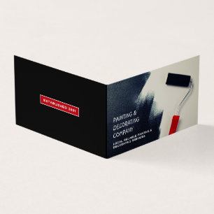 Rote Farbwalze, Maler und Dekorator-Foto Visitenkarten