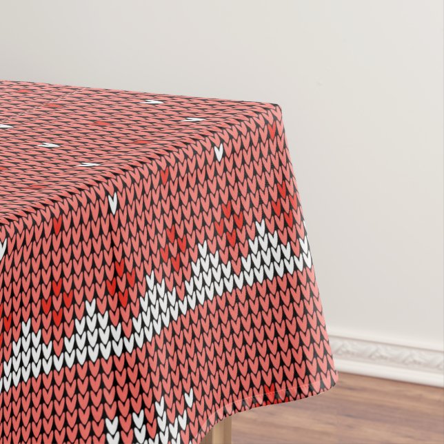 Rote Feiertage Tischdecke (Beispiel)