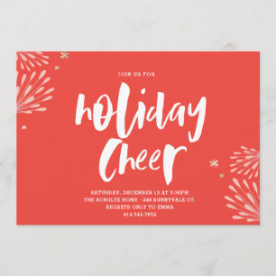 Rote Feiertags-Beifall-Party Einladung