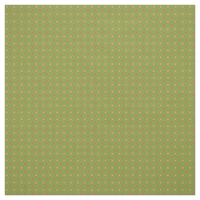 Rote Felsblöcke Snazzy Polka Dots Fabric Stoff (Muster)