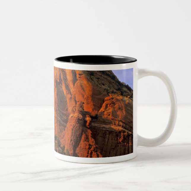 Rote Felsen am Sterling Canyon in Sedona Arizona Zweifarbige Tasse (Rechts)