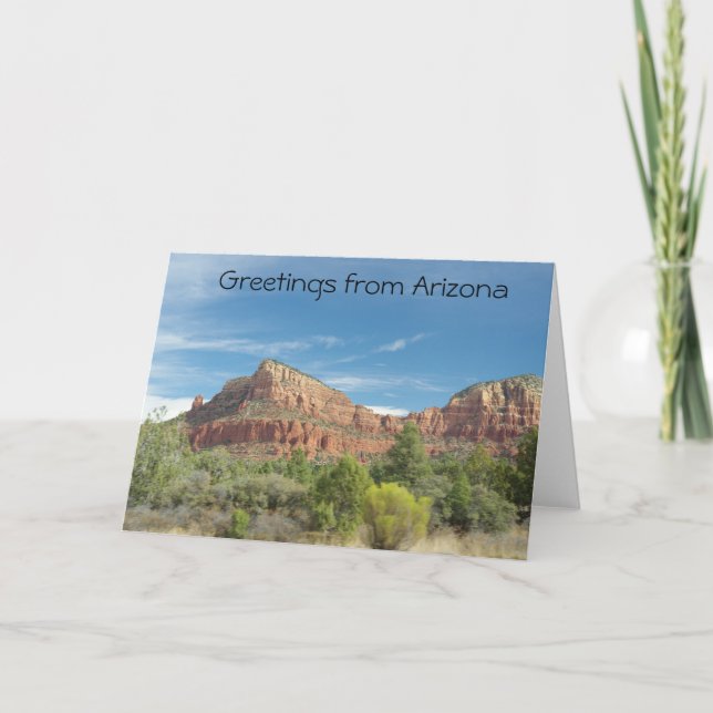 Rote Felsen in Sedona Karte (Vorderseite)