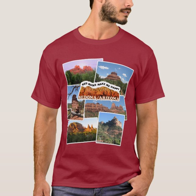 Rote Felsen machen mich glücklich! T-Shirt (Vorderseite)