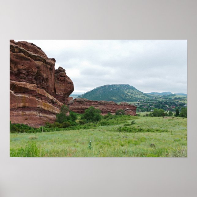 Rote Felsen Park und Gebirgskette Poster (Vorne)