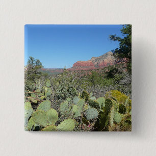 Rote Felsen und Kakteen I Button