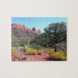 Rote Felsen und Kakteen II in Sedona Arizona Puzzle