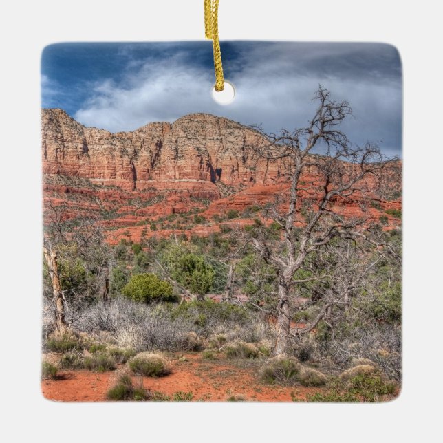 Rote Felslandschaft Sedona Arizona Keramikornament (Vorderseite)