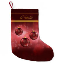 Rote festliche Weihnachtsbaumkugeln mit individuel
