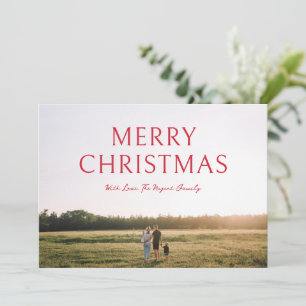 Rote fette Typografie Foto Elegantes Weihnachten