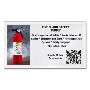 Rote Feuerlöscher Brandschutz Magnetische Visitenkarte