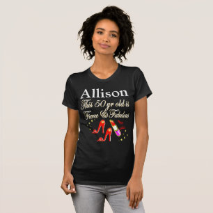 ROTE FIERCE UND FABULOUS 50. GEBURTSTAG DESIGN T-Shirt