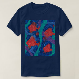Rote Fische, Meerwassertiere Unterwasser Art T-Shirt