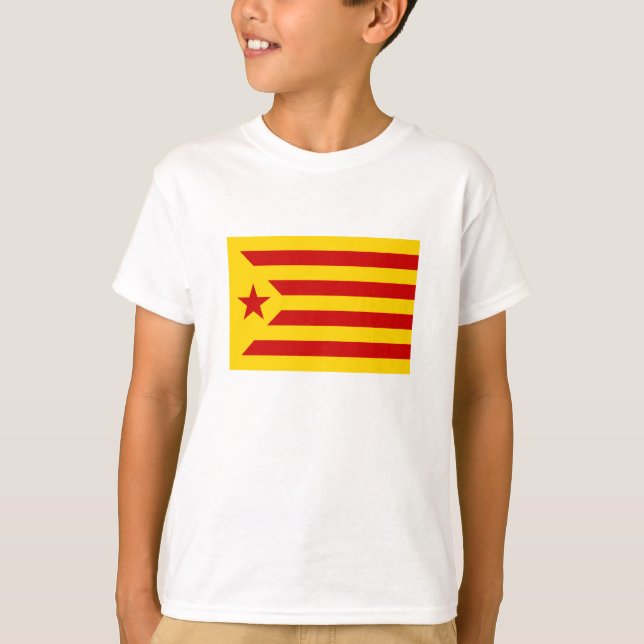 Rote Flagge Kataloniens T-Shirt (Vorderseite)