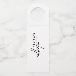 Rote Flagge - mit Vorsicht trinken Flaschenanhänger