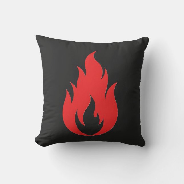 Rote Flamme Kissen (Vorderseite)