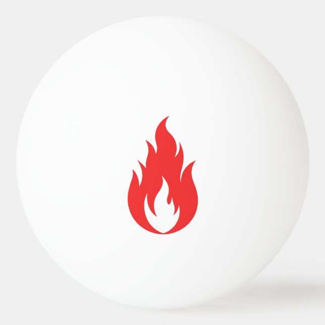 Rote Flamme Tischtennisball (Vorderseite)
