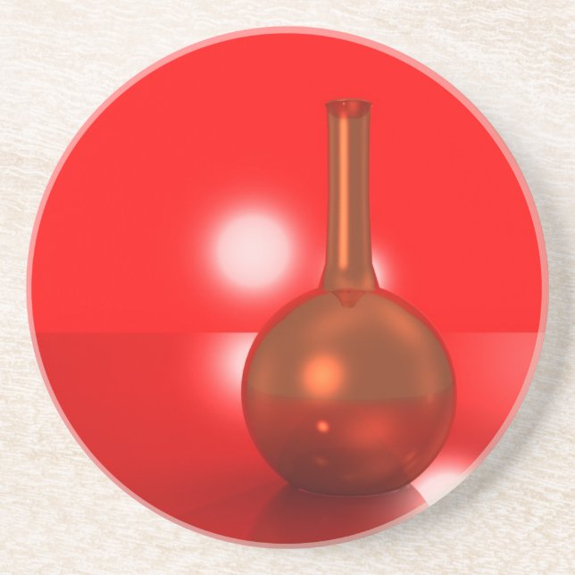 rote Flasche Untersetzer (Vorne)