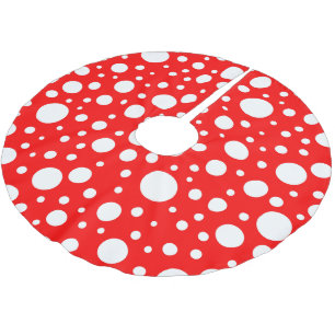 Rote Flecken Baumrock Polyester Weihnachtsbaumdecke