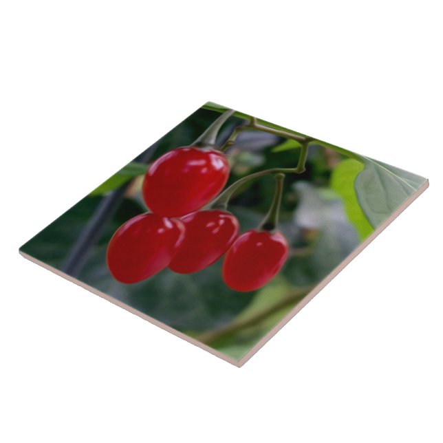 rote Flecken im Herbst Fliese (Seite)