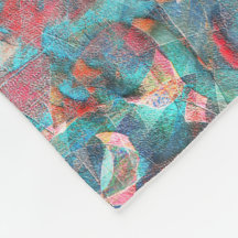 Rote Flecken mit Pfirsich und Zyanflecken an der s